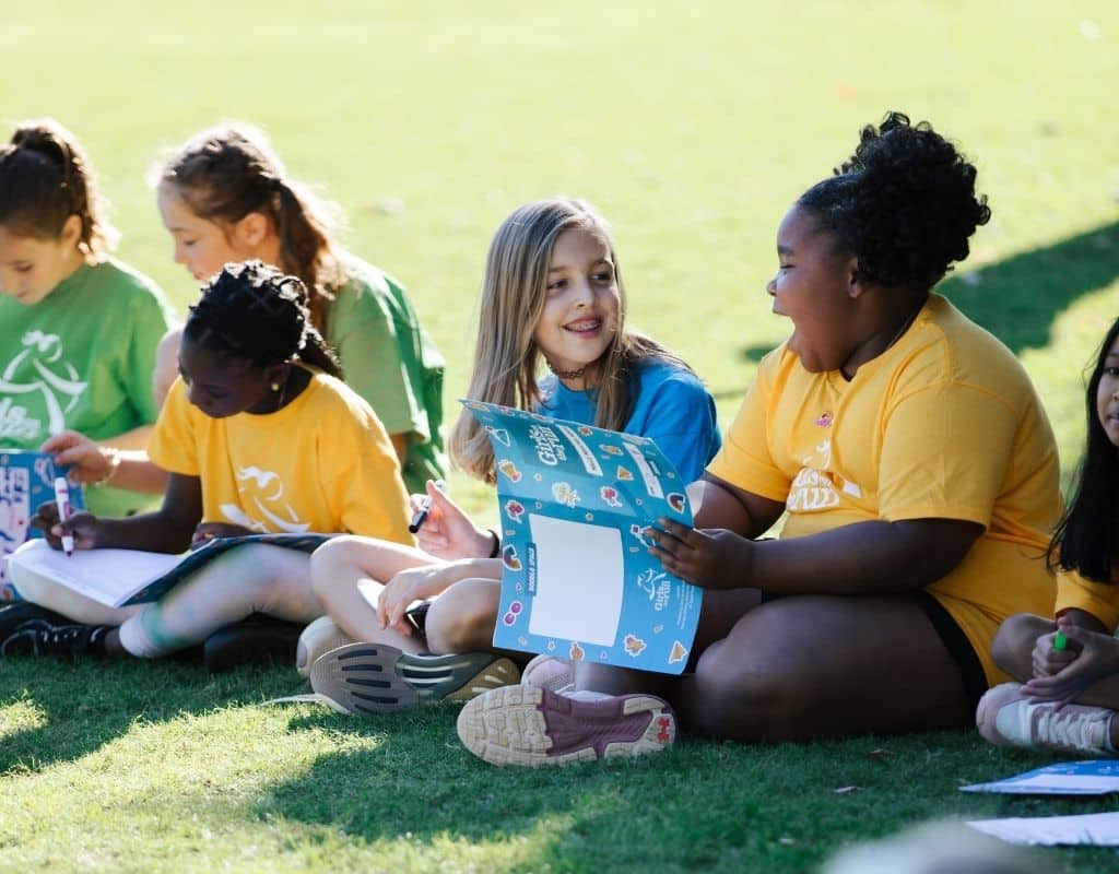 Girls On The Run participants laughing